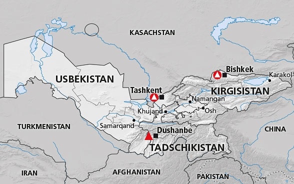 A Suíça apoia projetos de desenvolvimento na Ásia Central.  