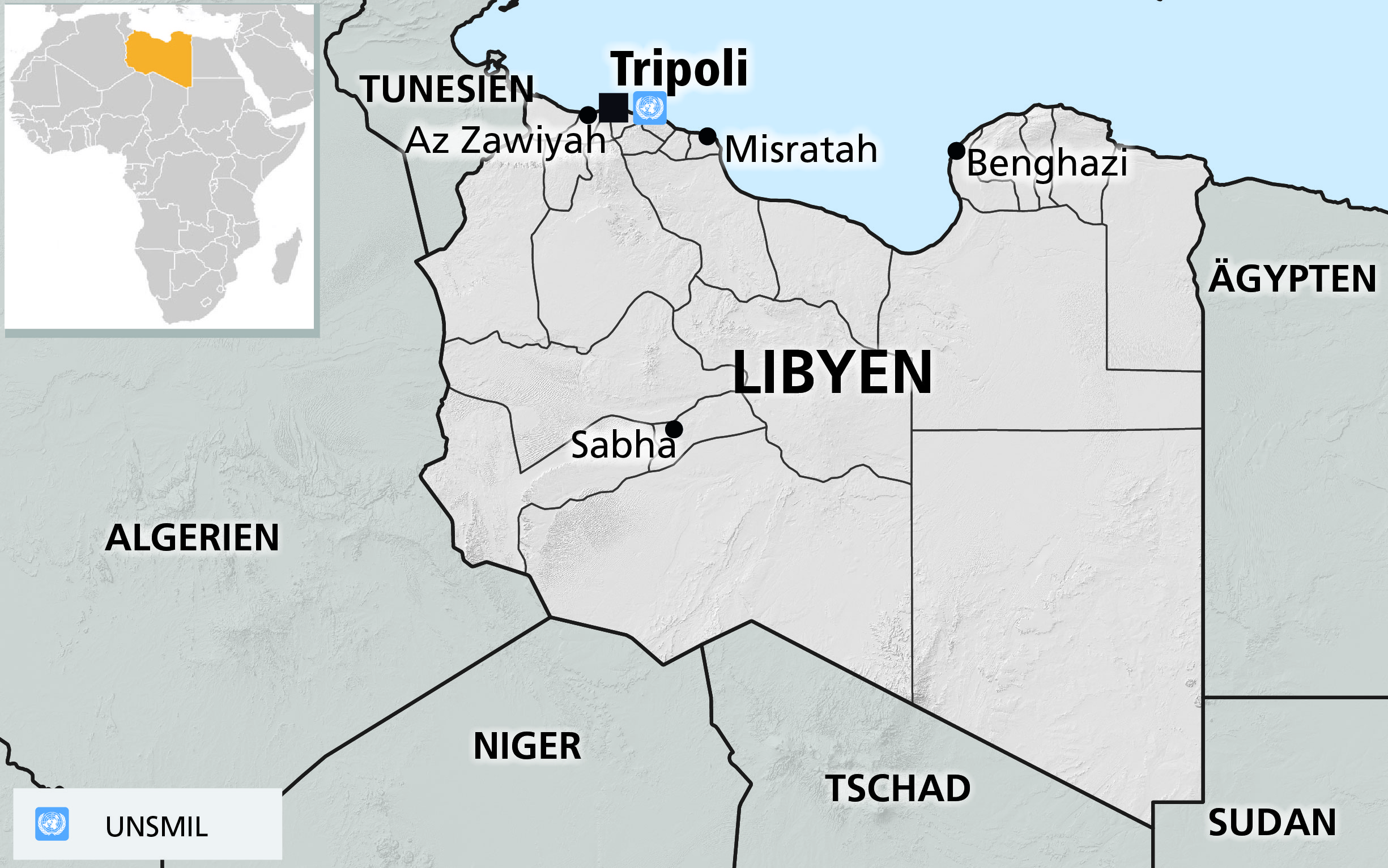 Karte von Libyen