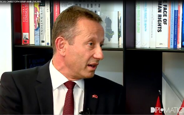 Swiss Ambassador in Albania Christoph Graf during the interview with News24