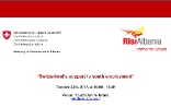 Invitation to the launching of RisiAlbania - a Swiss-funded youth employment project 