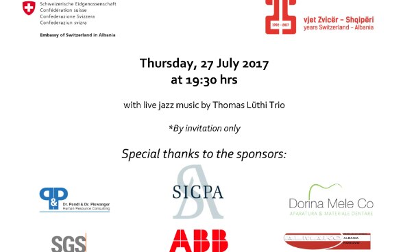 Ftesa për në pritjen e Ambasadës së Zvicrës.