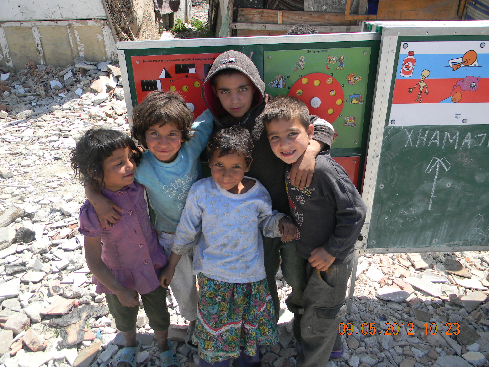 Roma children in Tirana, Albania.