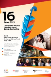 Poster showing content of Deutscher October 2015 event in Tirana, Albania