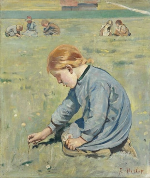 Ferdinand Hodler: Blumenpflückendes Mädchen, 1887