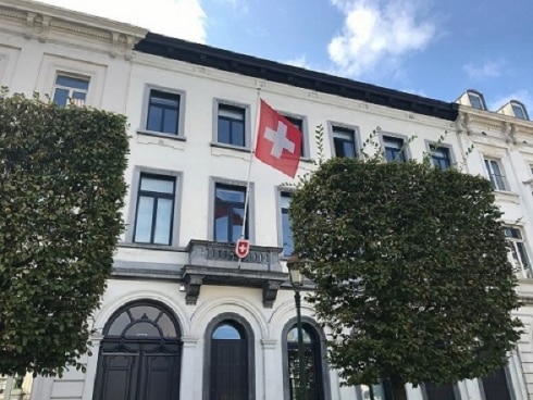 The Swiss Embassy in Brussels.
