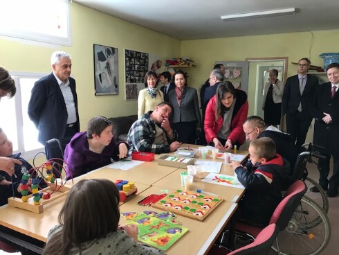 A group of Francophone ambassadors in BiH in Los Rosales Centre