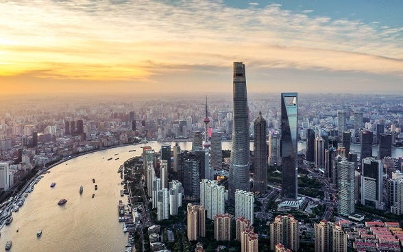 Blick auf die Skyline von Shanghai