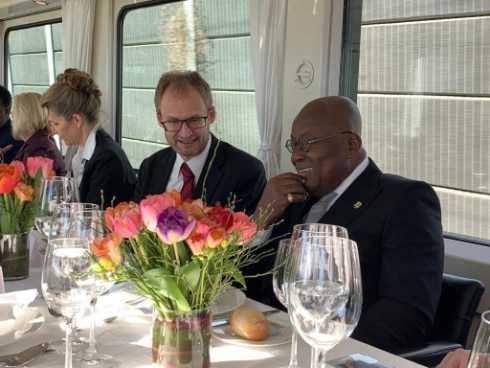 Ambassador Philipp Stalder, with President Nana Akufo-Addo in Berne