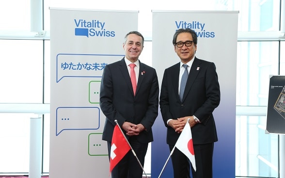 President Cassis and  Mr. Ishige Hiroyuki, Secretary General of the Japan Association for the 2025 World Exposition