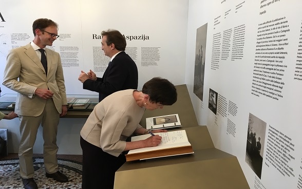 Opening of the permanent exhibition for latvian poets Rainis and Aspazija in Lugano