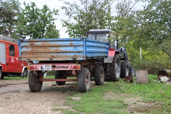 The tractor previously used by the municipal company in Dezghingea