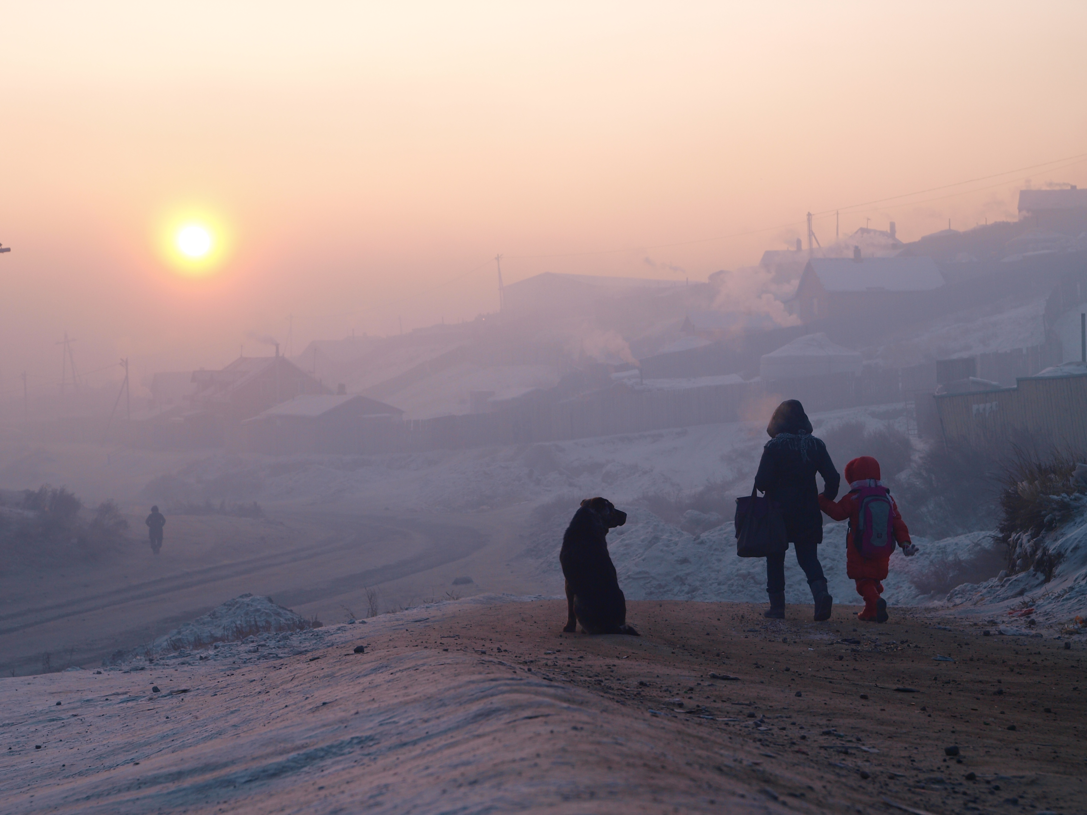 air polluted suburban area in UB