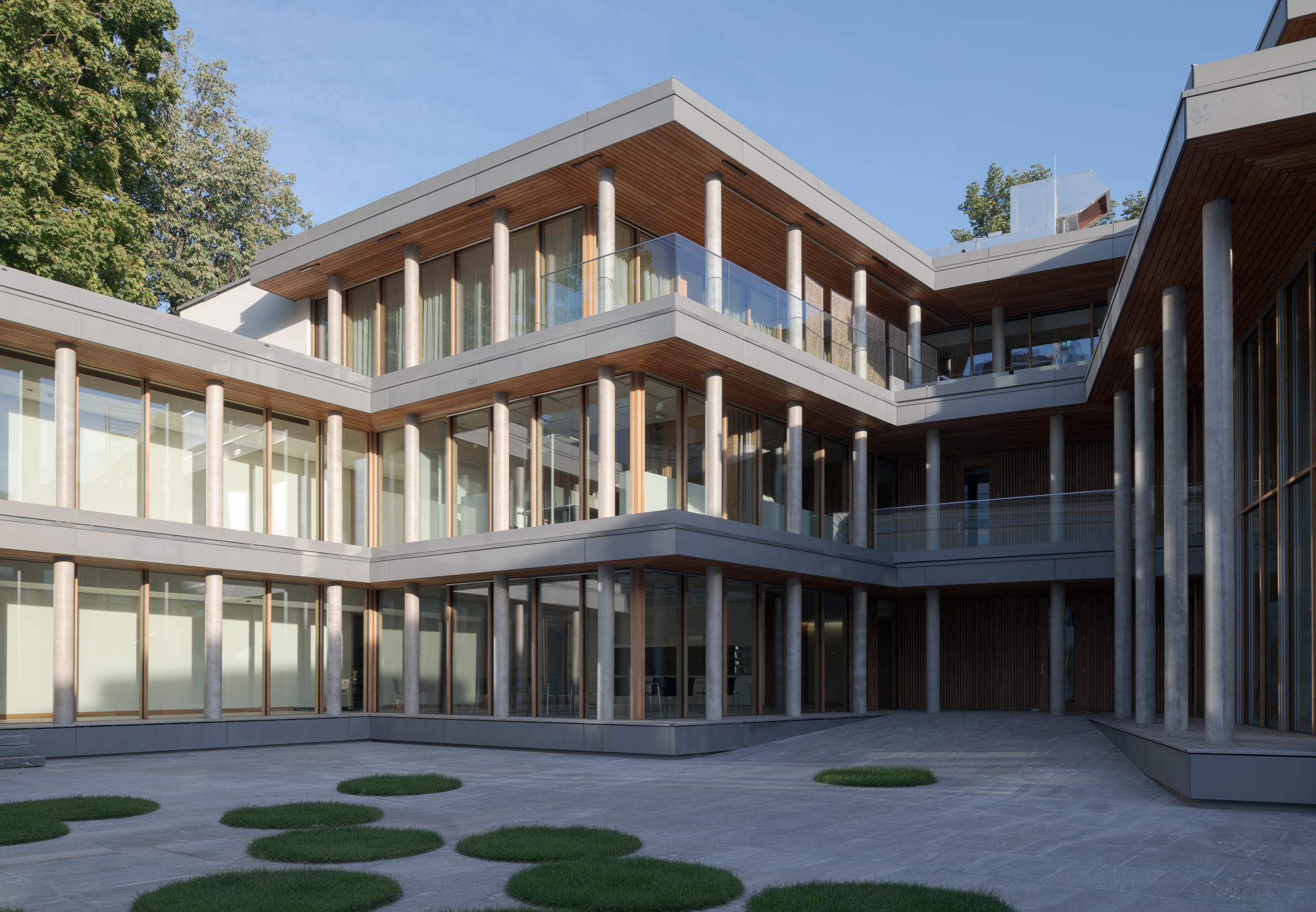 Inner yard of the new Embassy of Switzerland in Moscow