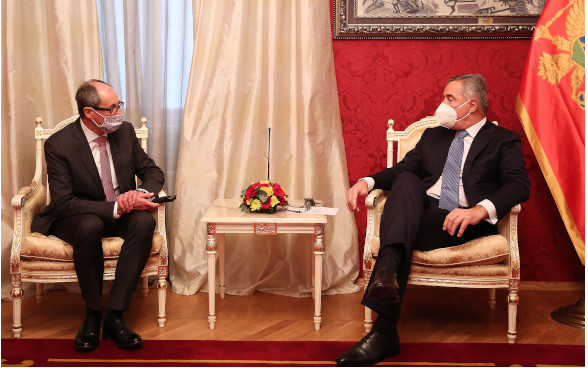 Ambassador of Switzerland, Mr. Urs Schmid with the President of Montenegro Mr. Milo Đukanović