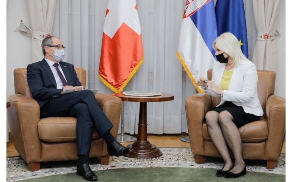 Ambasador Švajcarske sa potpredsednicom Vlade Srbije i ministarkom rudarstva i energetike