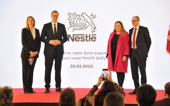 Ceremonija obeležavanja završetka prve faze radova na izgradnji nove Nestle fabrike za proizvode za ishranu na bazi bilja u Surčinu