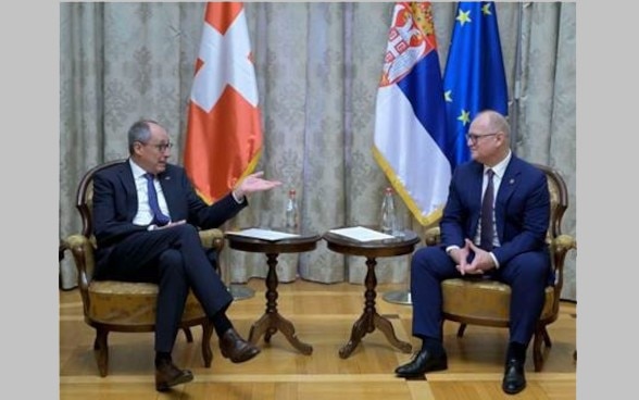 Ambasador Urs Šmid sa ministrom građevinarstva, saobraćaja i infrastrukture Goranom Vesićem