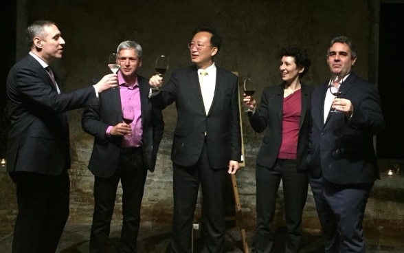The opening ceremony of the film festival with Deputy Foreign Minister François Chih-Chung Wu (middle)