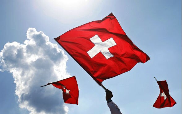 Flag tossing is a typical Swiss custom