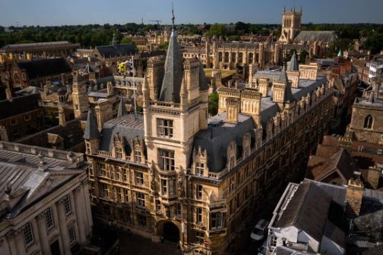 aerial view of buildings