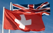 The Swiss flag and the Union Jack