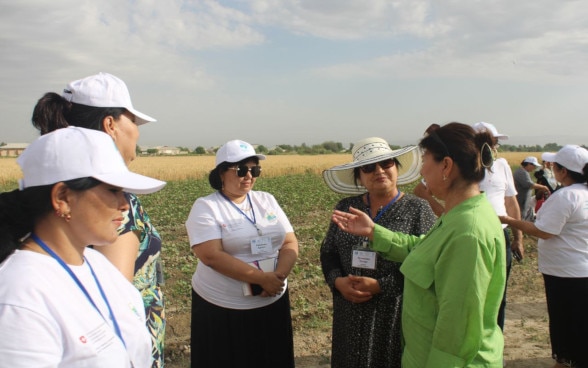 Women visiting the fields