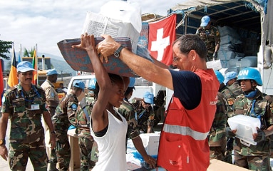 Aide humanitair suisse après un tremblement de terre à Haiti en 2010