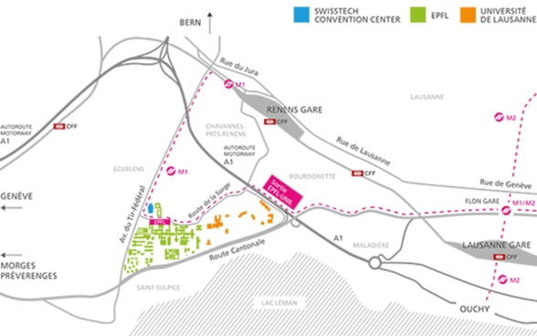 Der Lageplan der EPFL