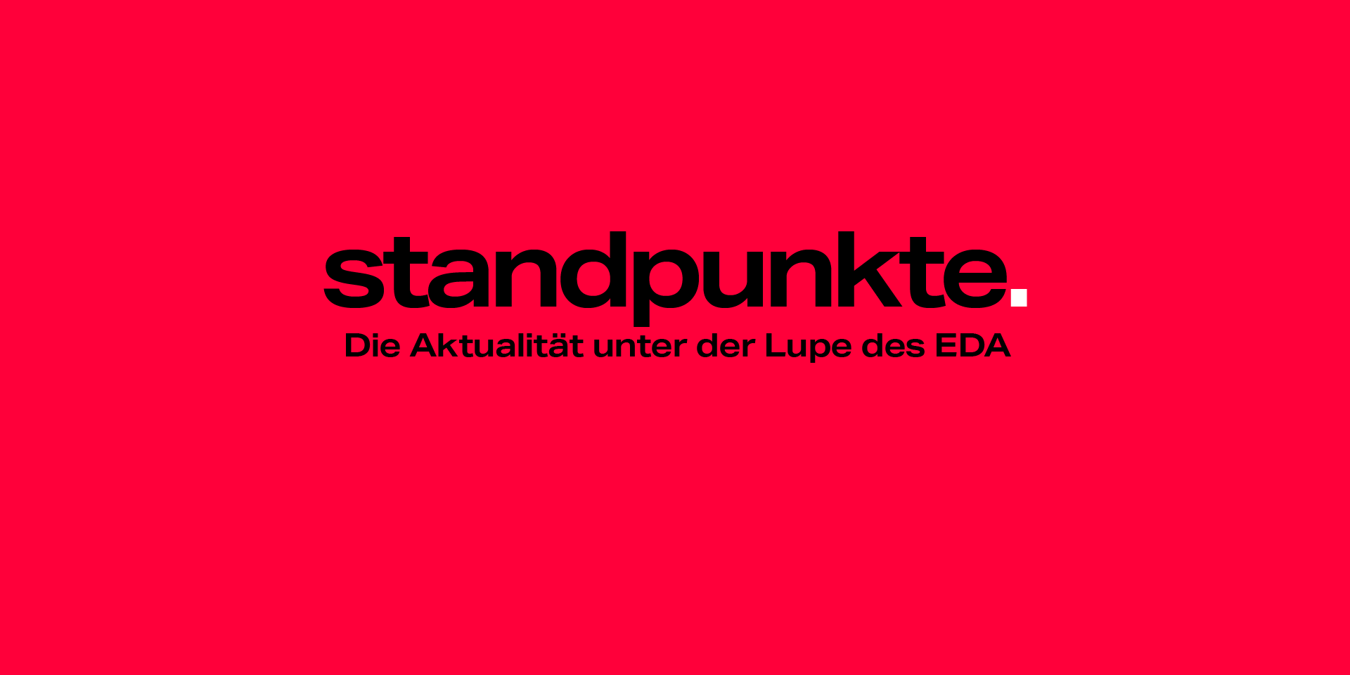 Visuelle Identität des Newsletters «Standpunkte» von Kommunikation EDA