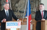 The Chairperson-in-Office of the OSCE, President of the Swiss Confederation Didier Burkhalter, and the Czech Foreign Minister, Lubomír Zaorálek, in Prague 