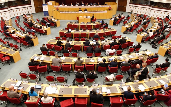 Saal der Internationalen Konferenz für Entwicklungsfinanzierung in Addis Abeba © UNECA