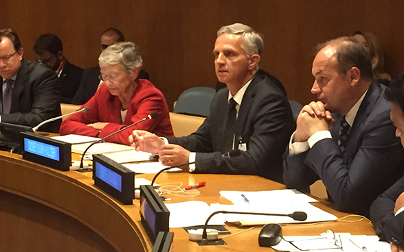 Federal Councillor Didier Burkhalter represents Switzerland during the ministerial (high-level) week in New York at various events on current topics.