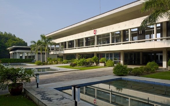 Sustainable Swiss embassy in New Delhi, India.