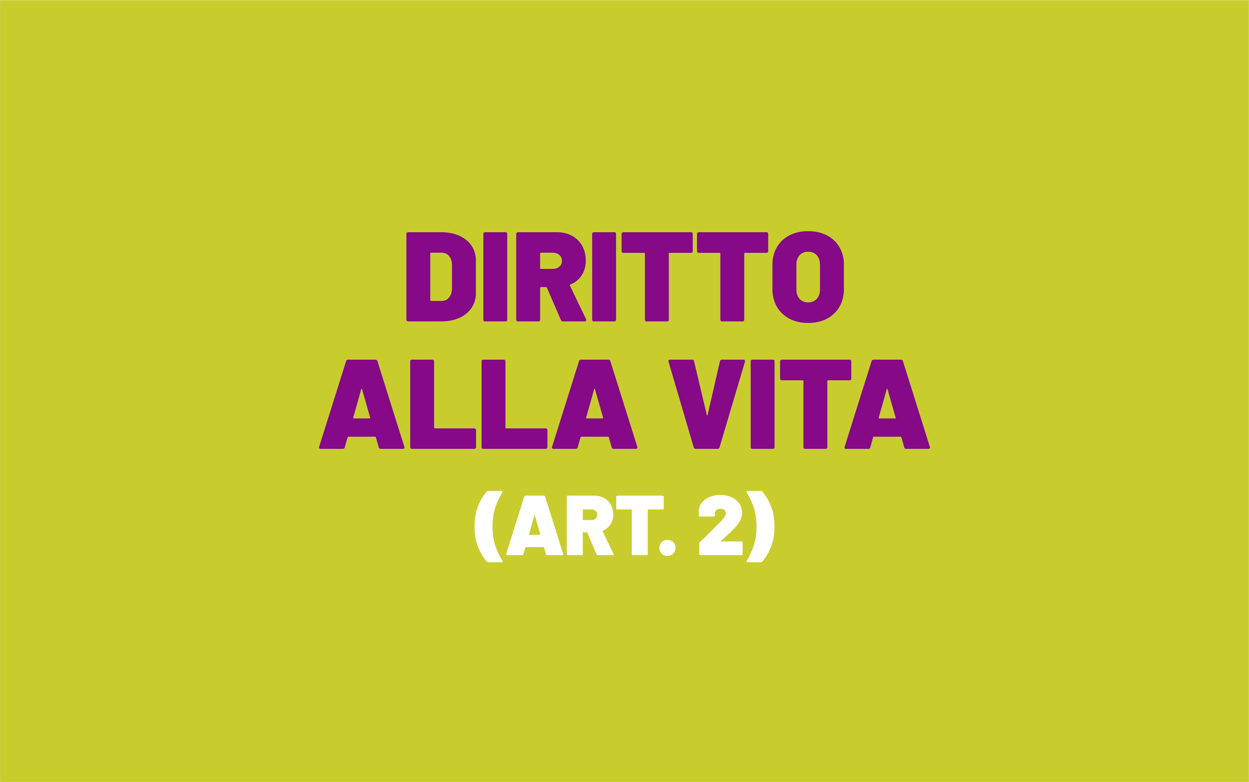 Il quadro si basa sulla formulazione dell'articolo 2 della Convenzione europea dei diritti dell'uomo, chiamatosi diritto alla vita.