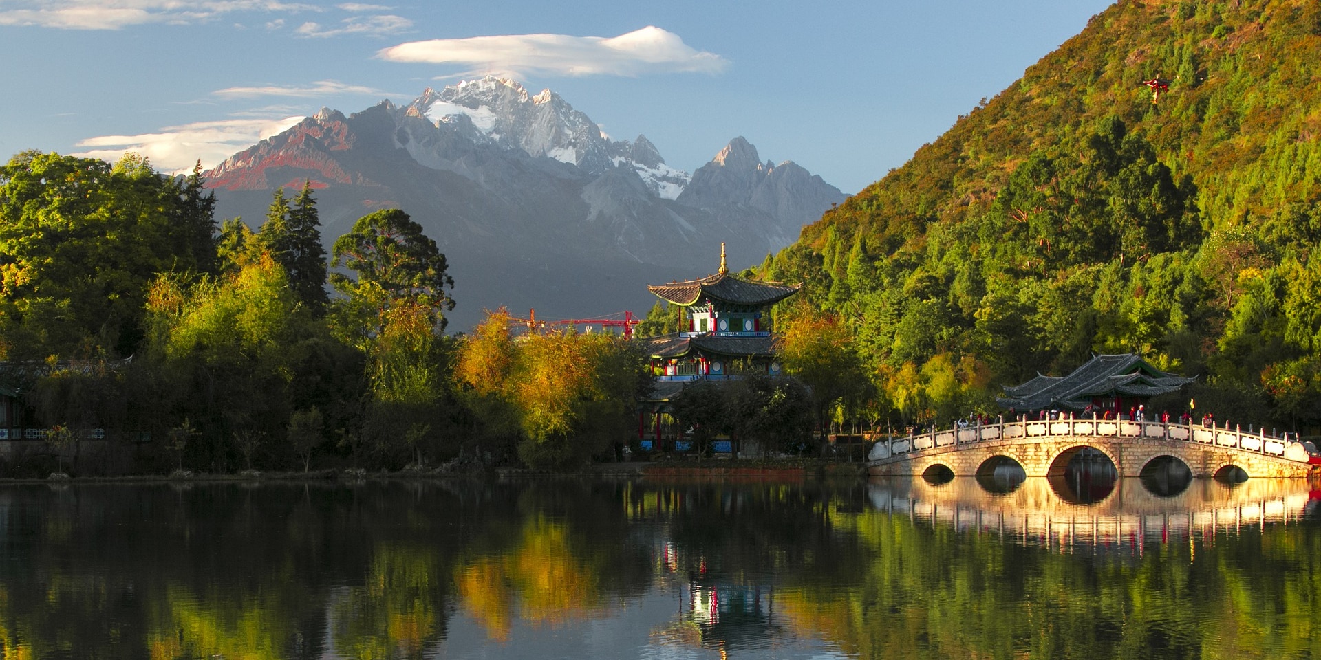 Vue sur le mont Yulong Xueshan, depuis Lijiang.
