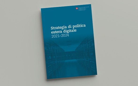 L'immagine mostra un modello della Strategia di politica estera digitale del Consiglio federale.