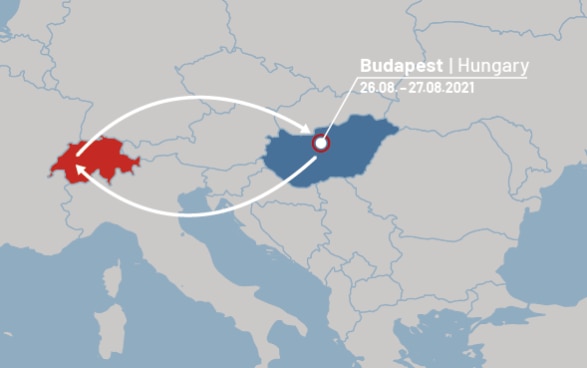 Illustration of the map showing the planned flight.