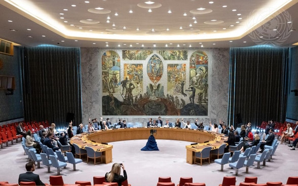 Le Conseil de sécurité de l'ONU lors d'un vote.