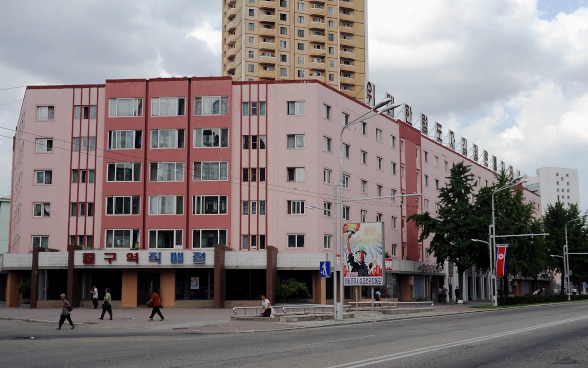 Strassenszene in der Hauptstadt der DVRK Pjöngjang.