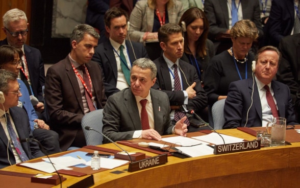Il consigliere federale Ignazio Cassis al Consiglio di sicurezza dell’ONU