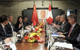 Ignazio Cassis reçoit le ministre des affaires étrangères chinois Wang Yi
