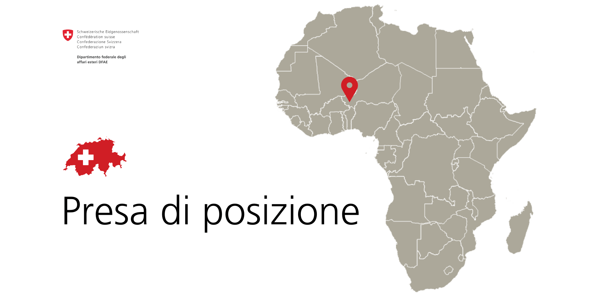 La cartina dell’Africa in cui è evidenziata la posizione del Niger.