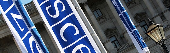 Drapeaux de l'OSCE à Vienne