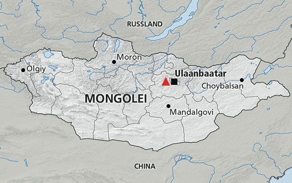 Karte der Mongolei