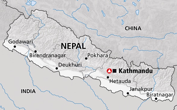 Mapa de Nepal