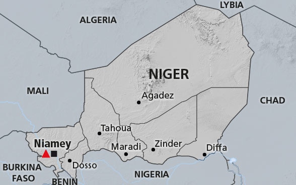 Mapa de Níger