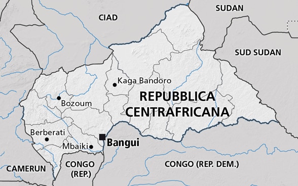 Cartina della Repubblica Centrafricana