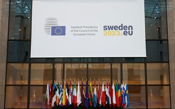 The logo of the Swedish Presidency of the Council of the EU.