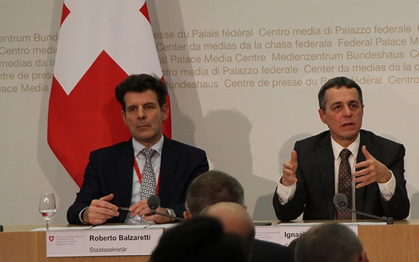 Press conference of the Federal Council on European policy