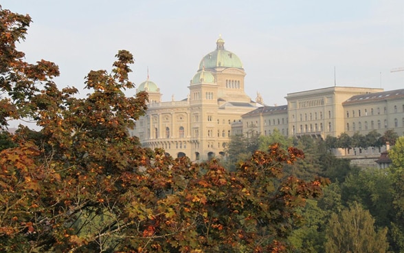  The picture shows the Parliament Building as seen from the south
